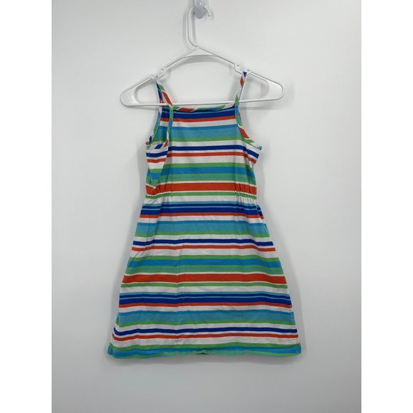 Hanna Andersson Girls Size 140 US 10 Sleeveless Striped Multicolor Dress - Picture 2 of 5